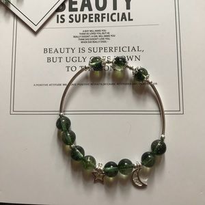 garden crystal silver bracelet